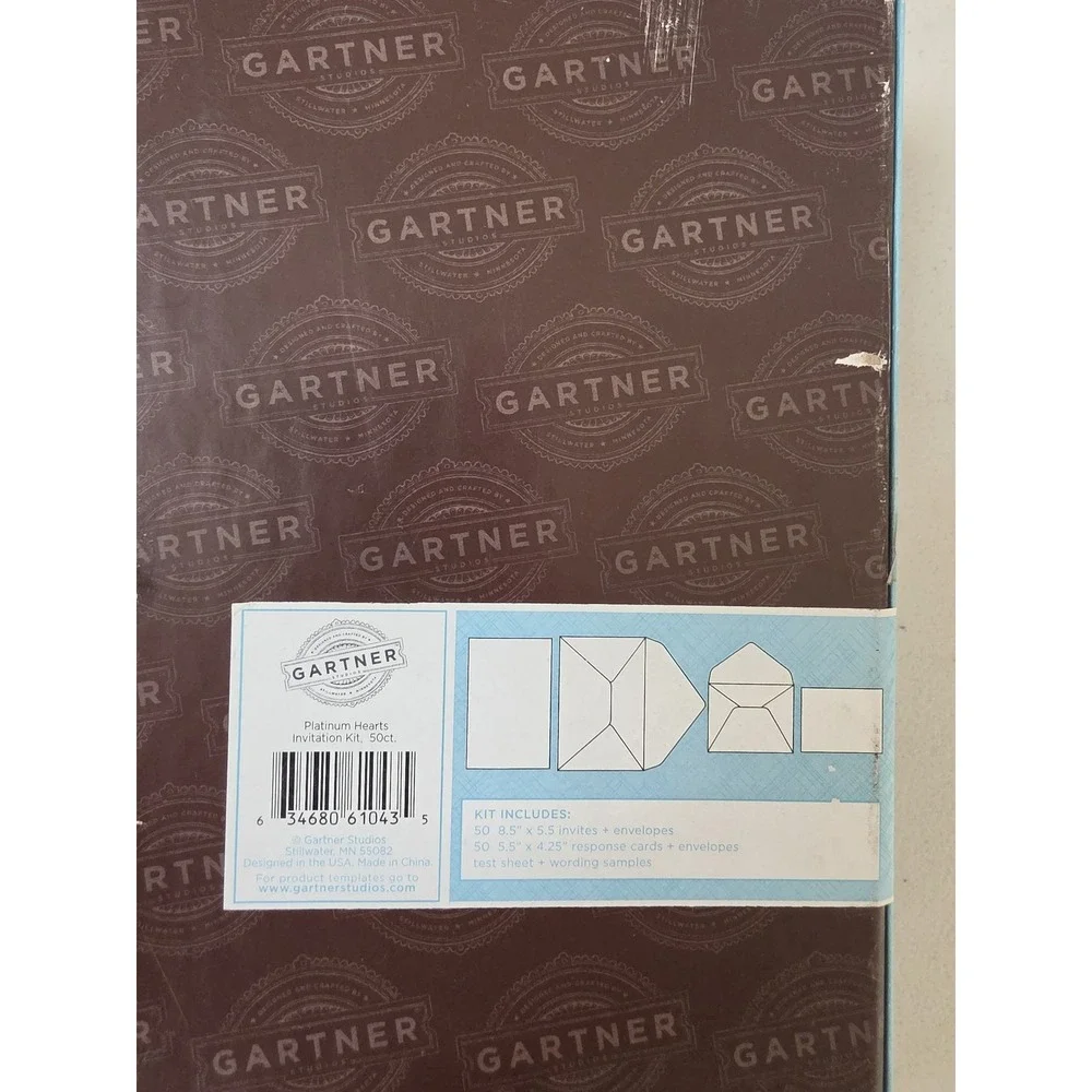 Gartner Studios Invitation Kit Blue White Party Wedding Stationery Set